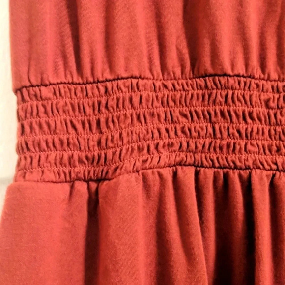 Aerie Sleeveless Romper w/ Ruched waist Color Burnt Orange Size XS/TP - Picture 2 of 6